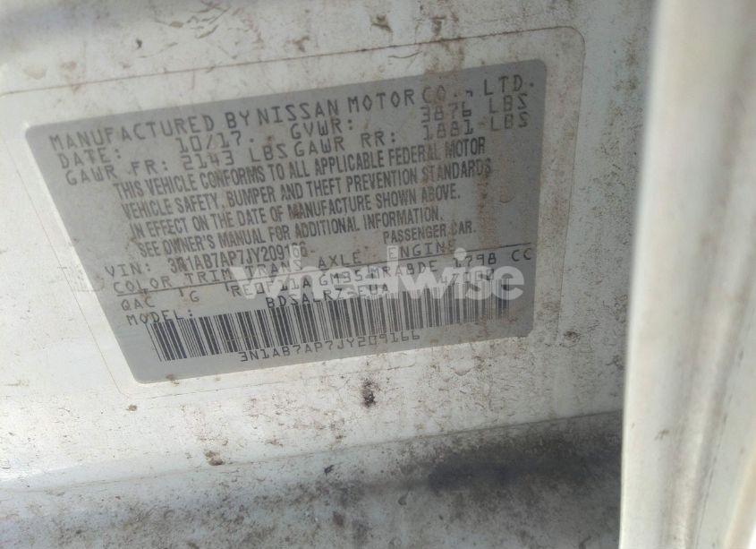 Photo 9 of 2018 Nissan Sentra SR (VIN 3N1AB7AP7JY209166)
