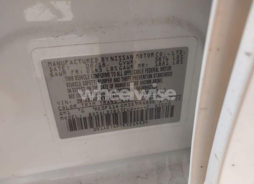 Photo 9 of 2019 Nissan Sentra SV (VIN 3N1AB7AP7KY214434)