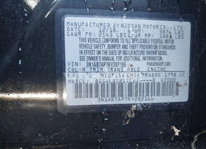 Photo 9 of 2019 Nissan Sentra S (VIN 3N1AB7AP7KY282166)