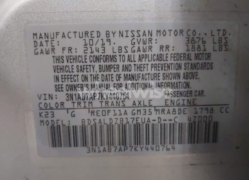 Photo 9 of 2019 Nissan Sentra SV (VIN 3N1AB7AP7KY440764)