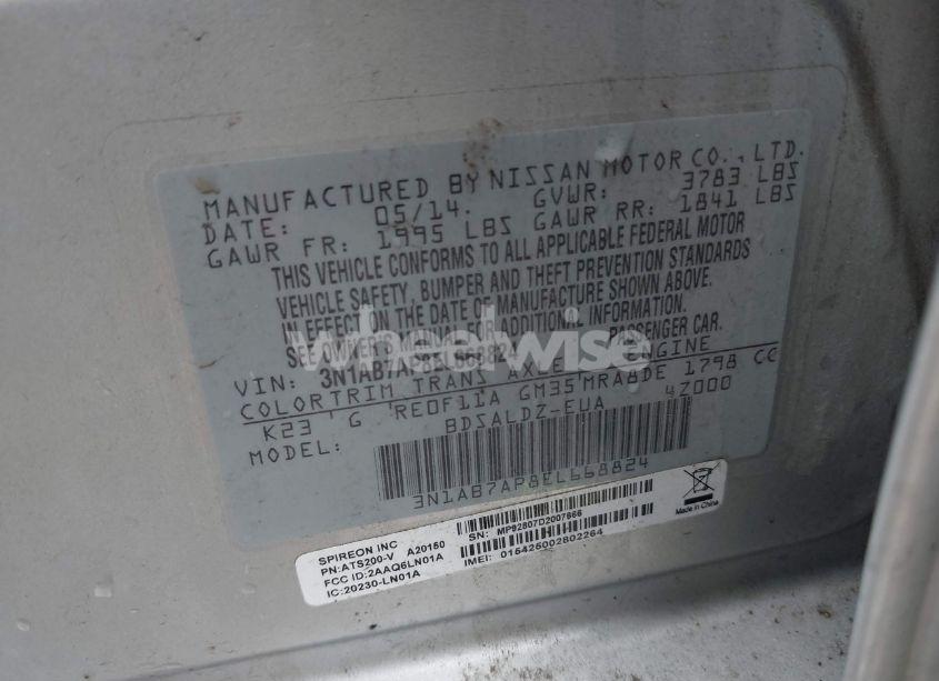 Photo 9 of 2014 Nissan Sentra SV (VIN 3N1AB7AP8EL668824)