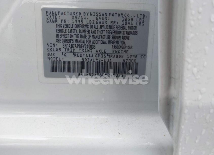 Photo 9 of 2014 Nissan Sentra SR (VIN 3N1AB7AP8EY249035)