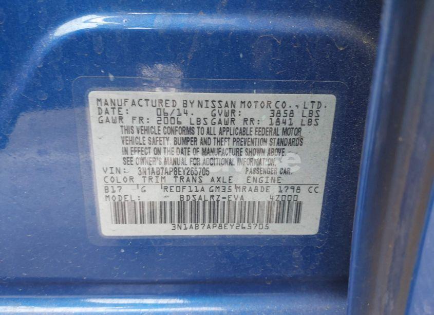 Photo 9 of 2014 Nissan Sentra SR (VIN 3N1AB7AP8EY265705)