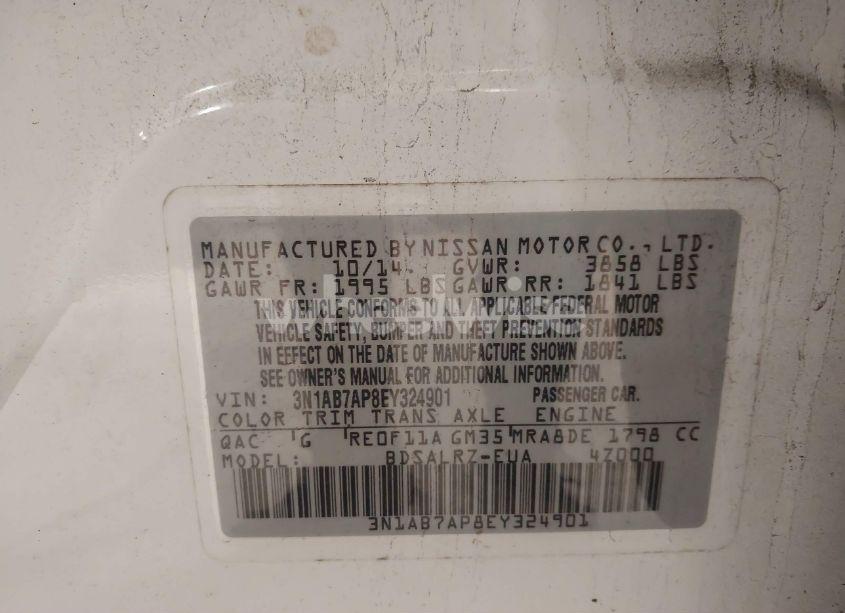 Photo 9 of 2014 Nissan Sentra SR (VIN 3N1AB7AP8EY324901)