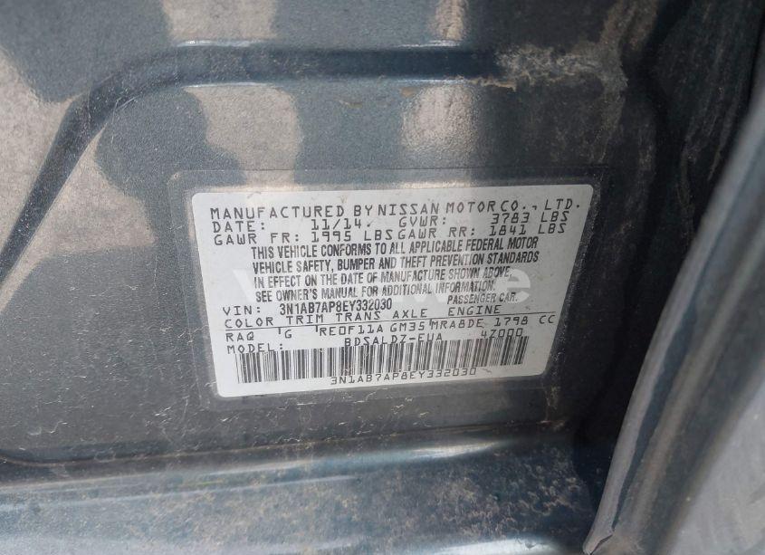 Photo 9 of 2014 Nissan Sentra SV (VIN 3N1AB7AP8EY332030)