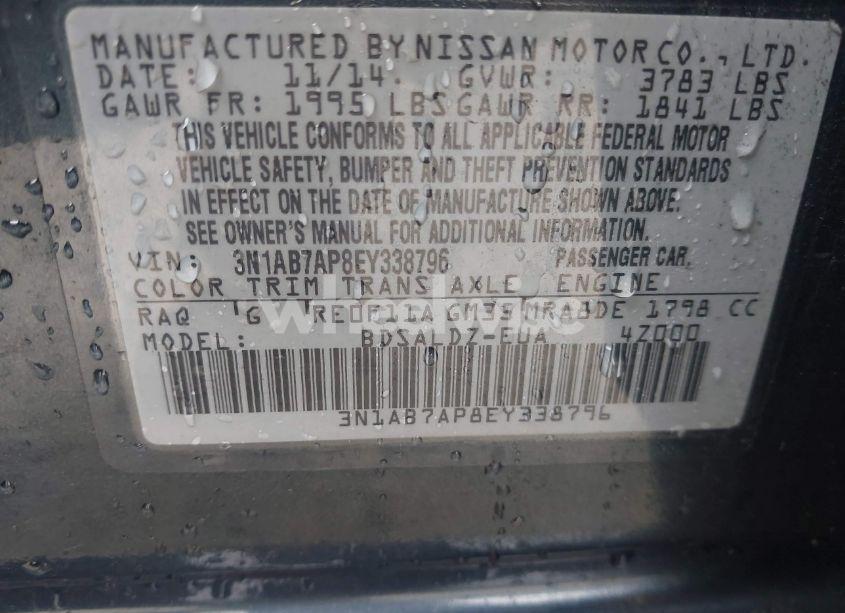 Photo 9 of 2014 Nissan Sentra SV (VIN 3N1AB7AP8EY338796)