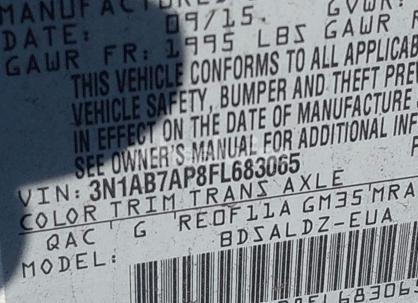 Photo 9 of 2015 Nissan Sentra SV (VIN 3N1AB7AP8FL683065)