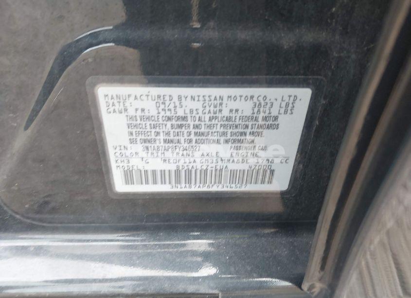 Photo 9 of 2015 Nissan Sentra S (VIN 3N1AB7AP8FY346527)