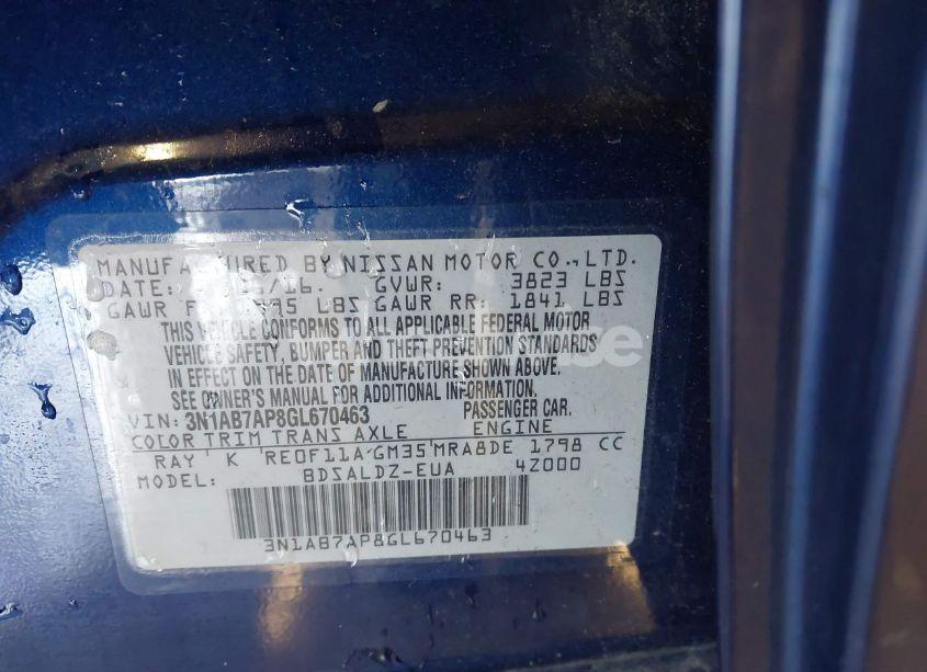 Photo 9 of 2016 Nissan Sentra SV (VIN 3N1AB7AP8GL670463)