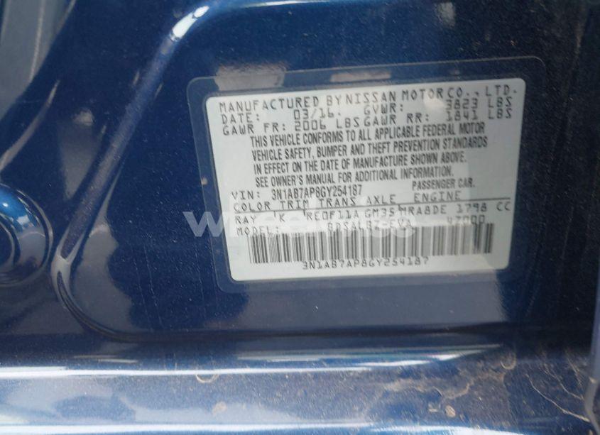 Photo 9 of 2016 Nissan Sentra S (VIN 3N1AB7AP8GY254187)