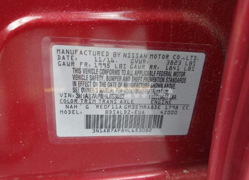 Photo 9 of 2017 Nissan Sentra SV (VIN 3N1AB7AP8HL653082)