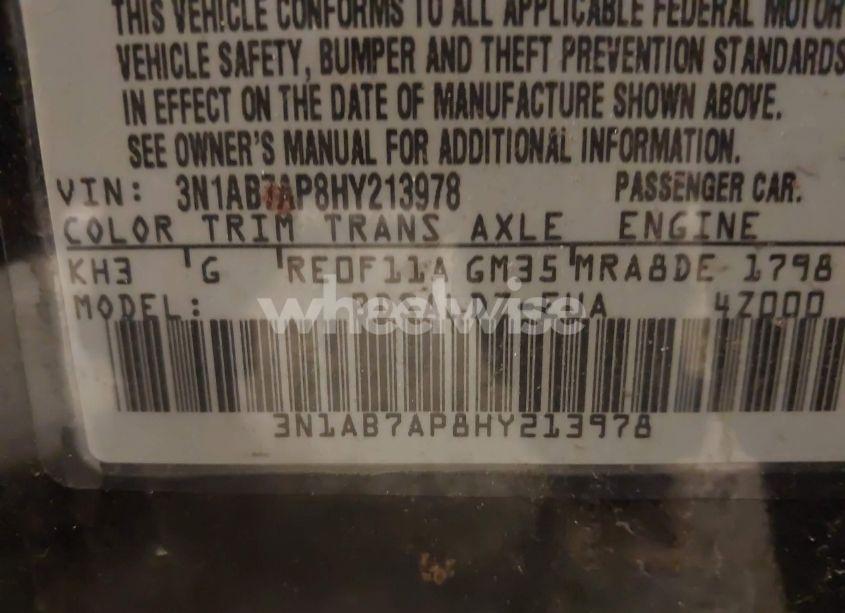 Photo 9 of 2017 Nissan Sentra SV (VIN 3N1AB7AP8HY213978)