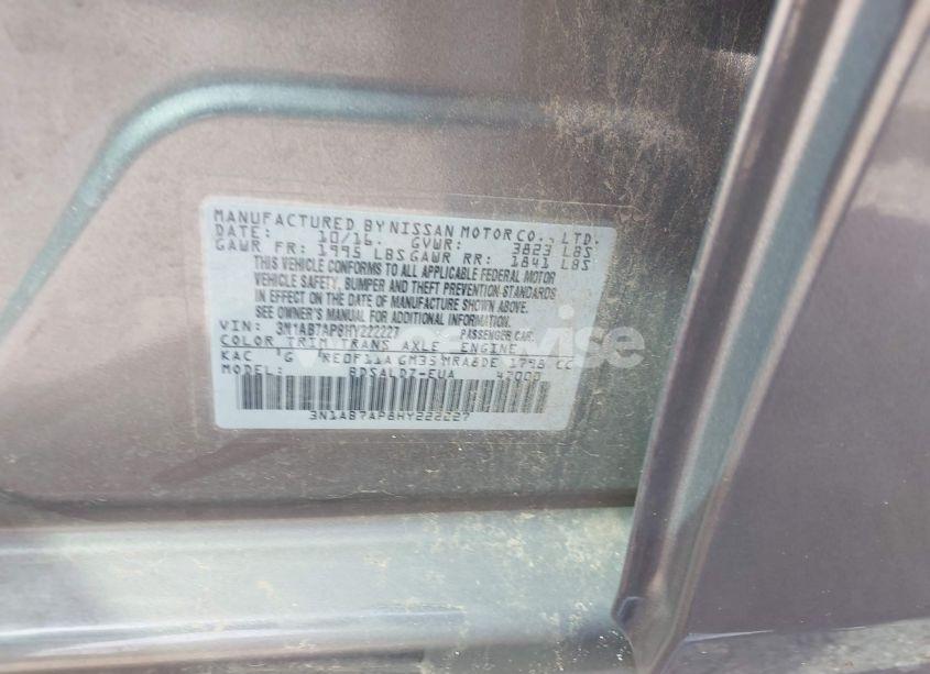 Photo 9 of 2017 Nissan Sentra SV (VIN 3N1AB7AP8HY222227)