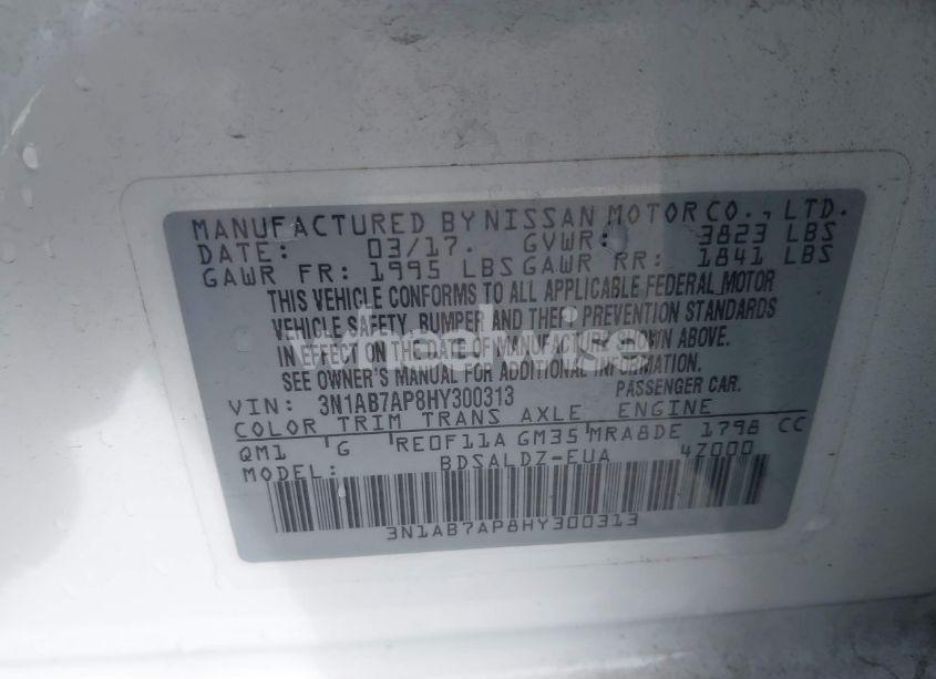 Photo 9 of 2017 Nissan Sentra SV (VIN 3N1AB7AP8HY300313)