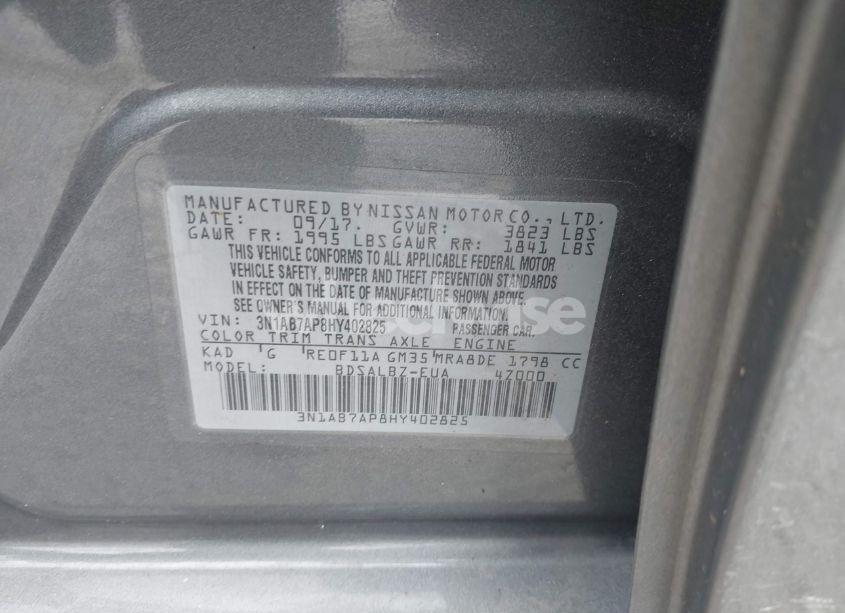 Photo 9 of 2017 Nissan Sentra S (VIN 3N1AB7AP8HY402825)