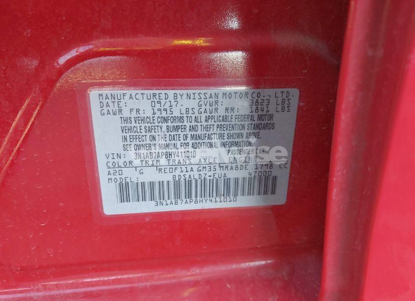 Photo 9 of 2017 Nissan Sentra SV (VIN 3N1AB7AP8HY411010)