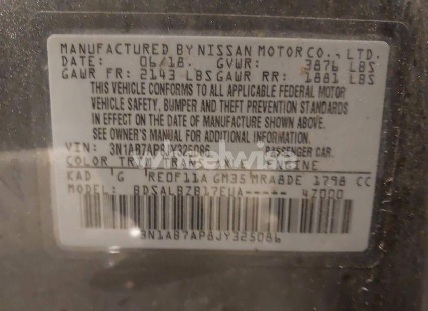 Photo 9 of 2018 Nissan Sentra S (VIN 3N1AB7AP8JY325086)
