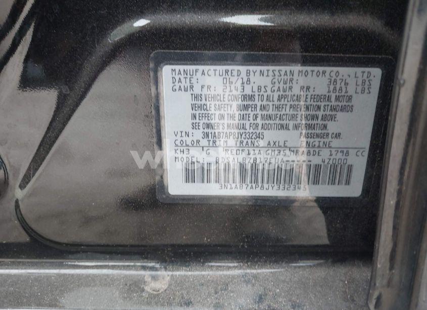 Photo 9 of 2018 Nissan Sentra S (VIN 3N1AB7AP8JY332345)