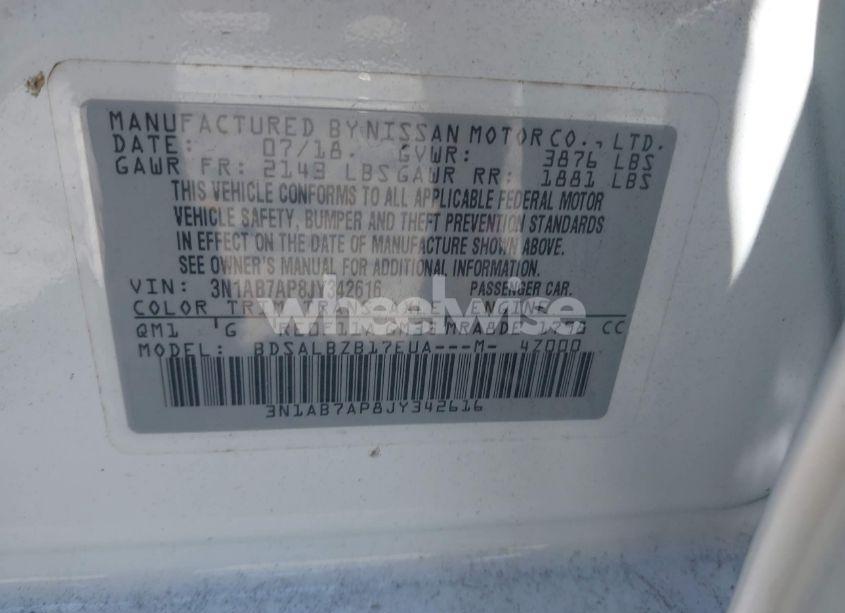 Photo 8 of 2018 Nissan Sentra S (VIN 3N1AB7AP8JY342616)