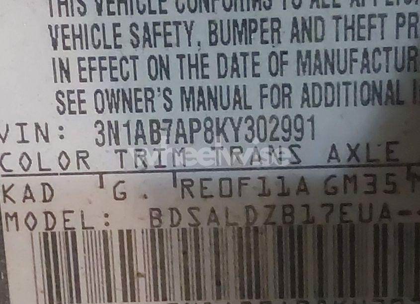 Photo 9 of 2019 Nissan Sentra SV (VIN 3N1AB7AP8KY302991)