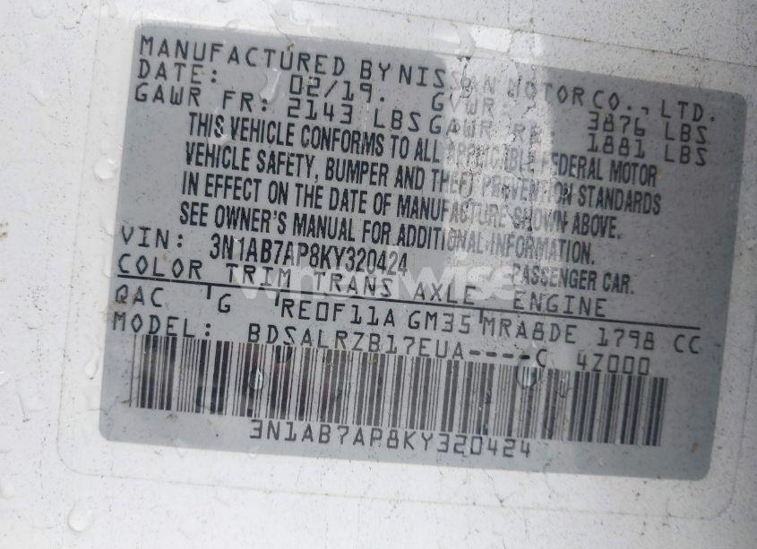 Photo 9 of 2019 Nissan Sentra SR (VIN 3N1AB7AP8KY320424)