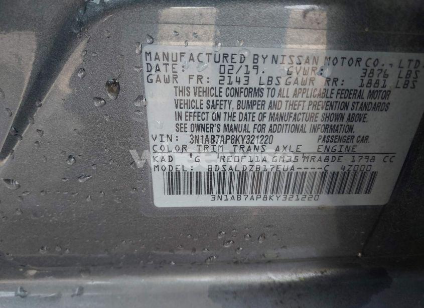 Photo 9 of 2019 Nissan Sentra SV (VIN 3N1AB7AP8KY321220)