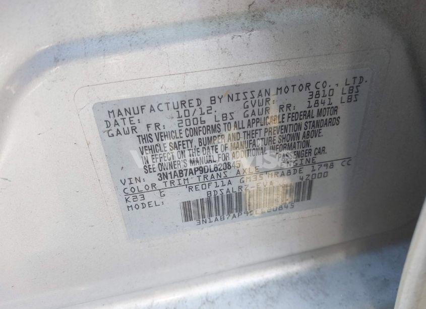 Photo 9 of 2013 Nissan Sentra SR (VIN 3N1AB7AP9DL620845)