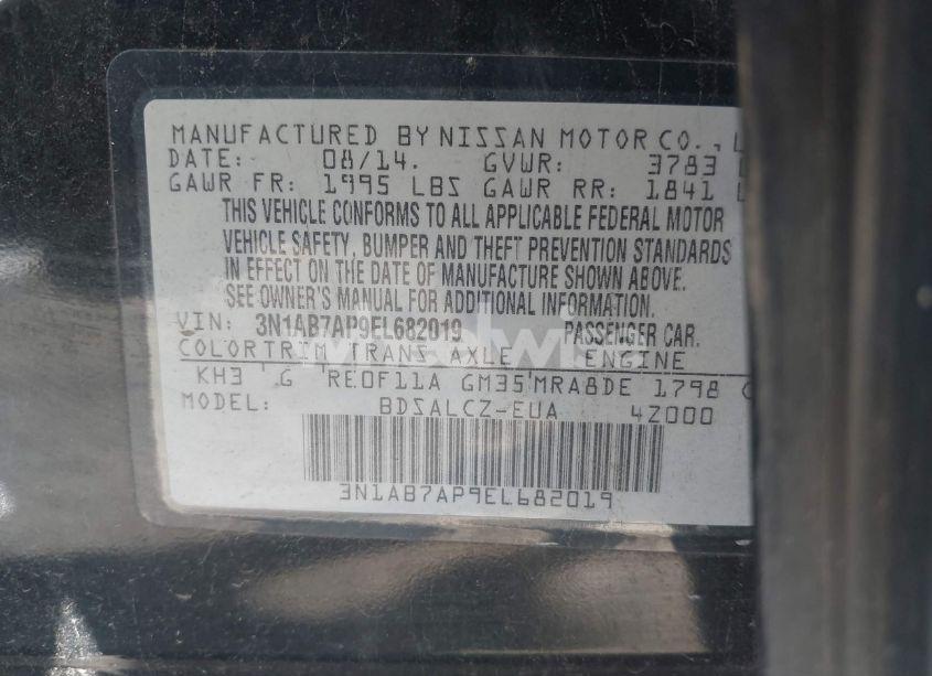 Photo 9 of 2014 Nissan Sentra S (VIN 3N1AB7AP9EL682019)