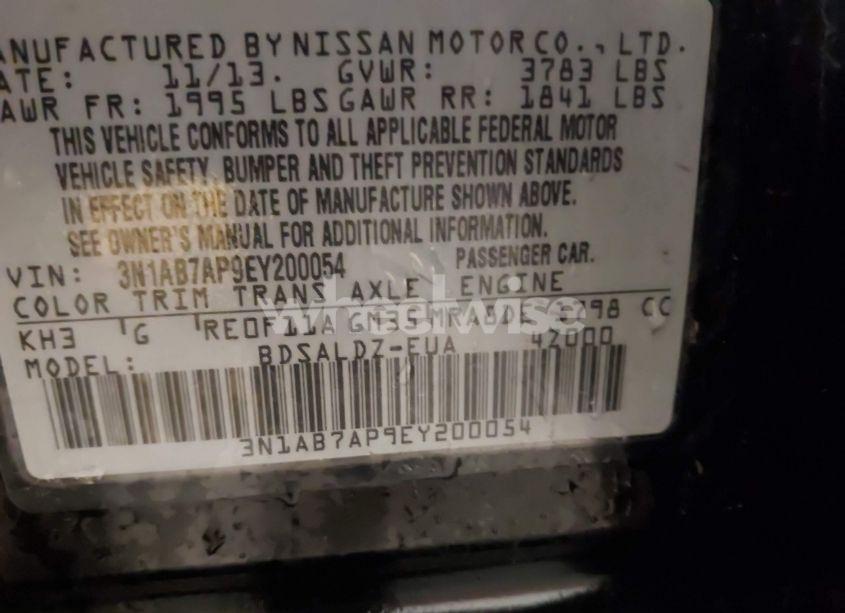 Photo 9 of 2014 Nissan Sentra SV (VIN 3N1AB7AP9EY200054)