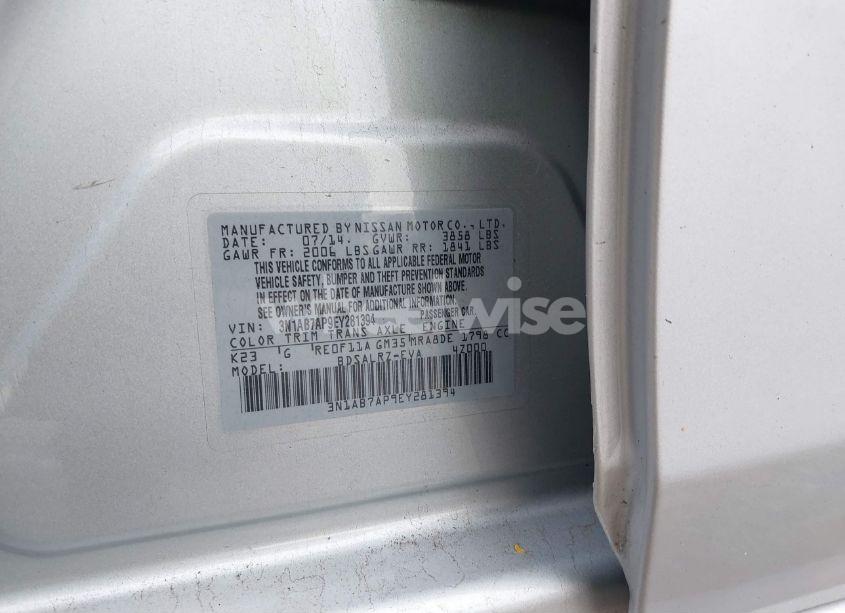 Photo 9 of 2014 Nissan Sentra SR (VIN 3N1AB7AP9EY281394)