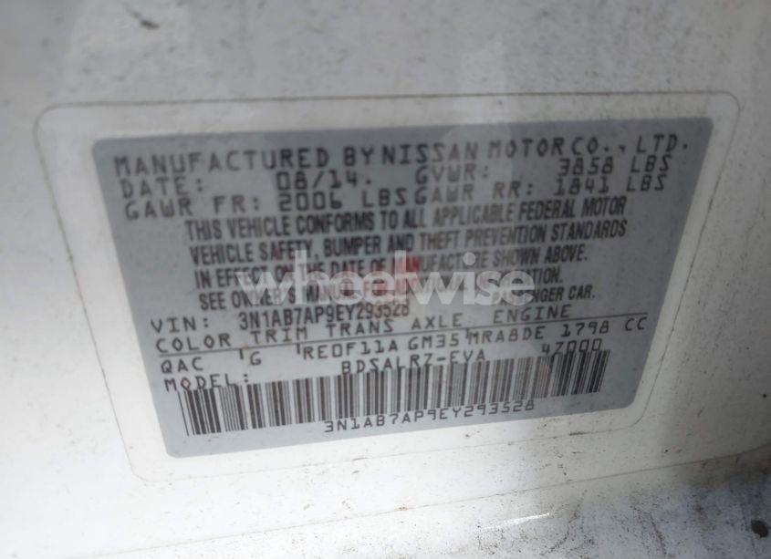 Photo 9 of 2014 Nissan Sentra SR (VIN 3N1AB7AP9EY293528)