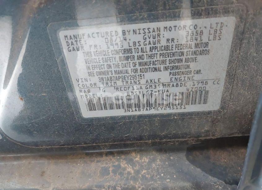 Photo 9 of 2014 Nissan Sentra SL (VIN 3N1AB7AP9EY295151)