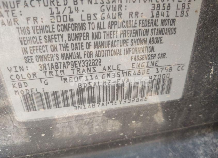 Photo 9 of 2014 Nissan Sentra SR (VIN 3N1AB7AP9EY332828)