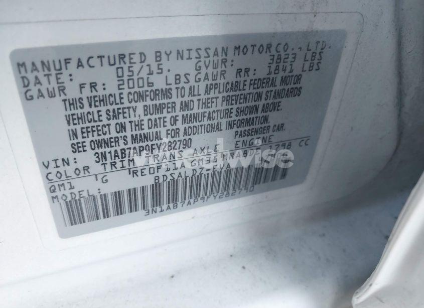 Photo 9 of 2015 Nissan Sentra SV (VIN 3N1AB7AP9FY282790)