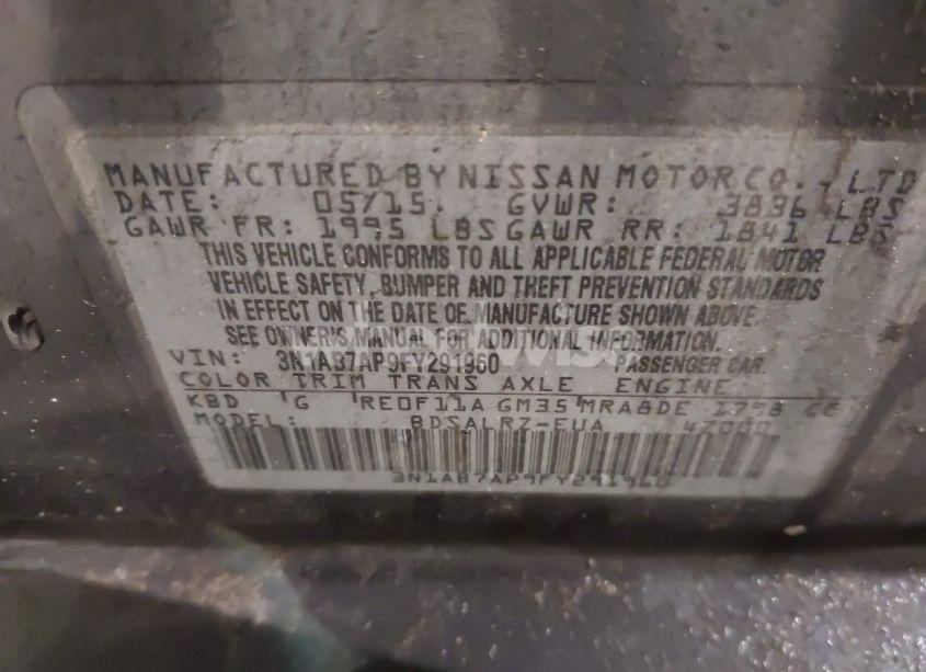 Photo 9 of 2015 Nissan Sentra SR (VIN 3N1AB7AP9FY291960)