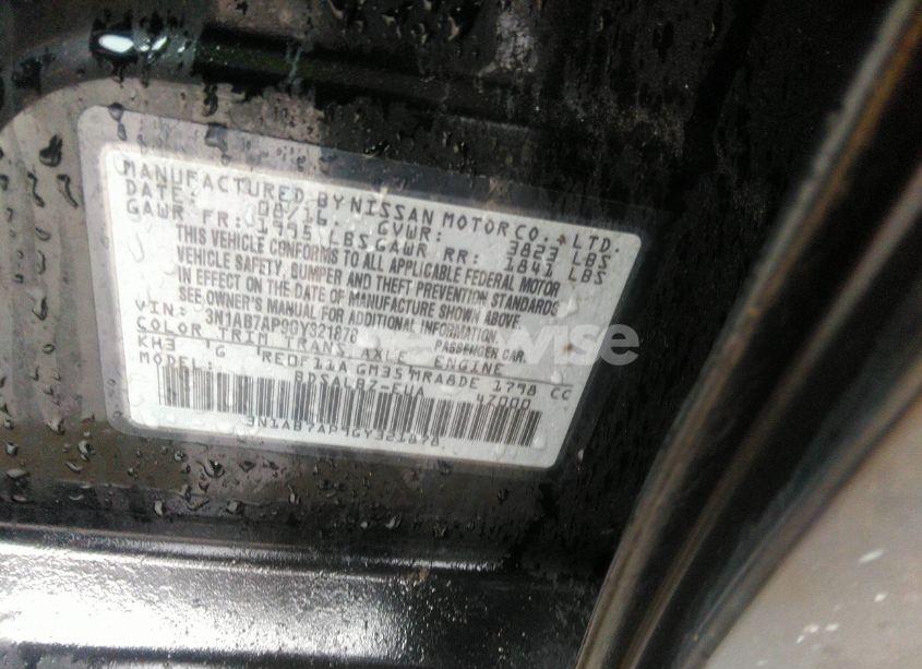 Photo 9 of 2016 Nissan Sentra S (VIN 3N1AB7AP9GY321878)