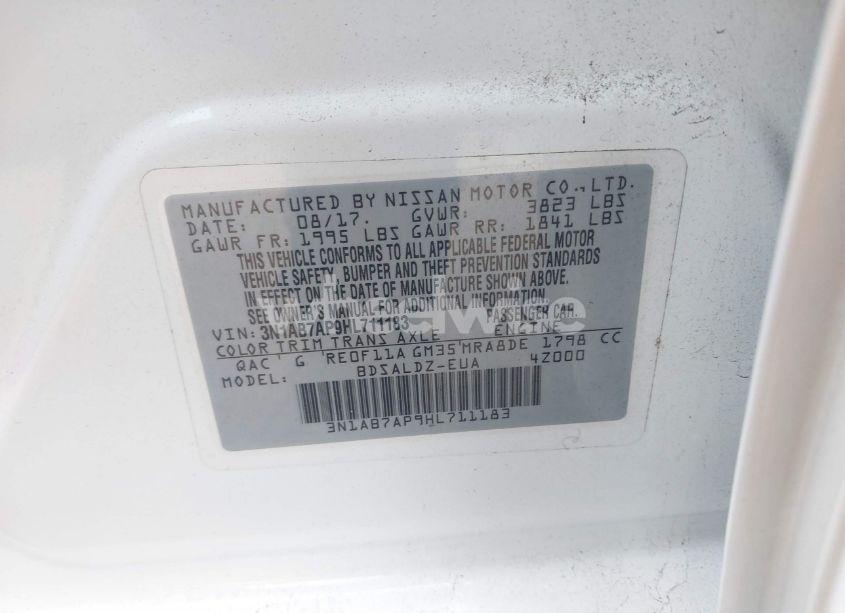 Photo 9 of 2017 Nissan Sentra SV (VIN 3N1AB7AP9HL711183)