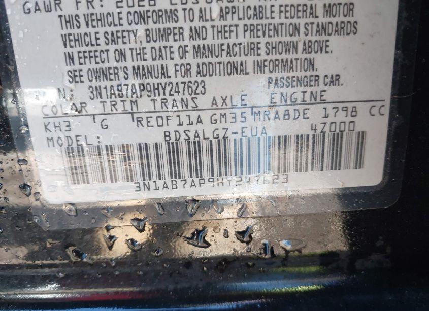 Photo 9 of 2017 Nissan Sentra SL (VIN 3N1AB7AP9HY247623)