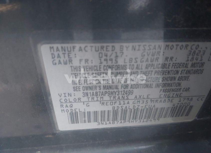 Photo 9 of 2017 Nissan Sentra SV (VIN 3N1AB7AP9HY312499)