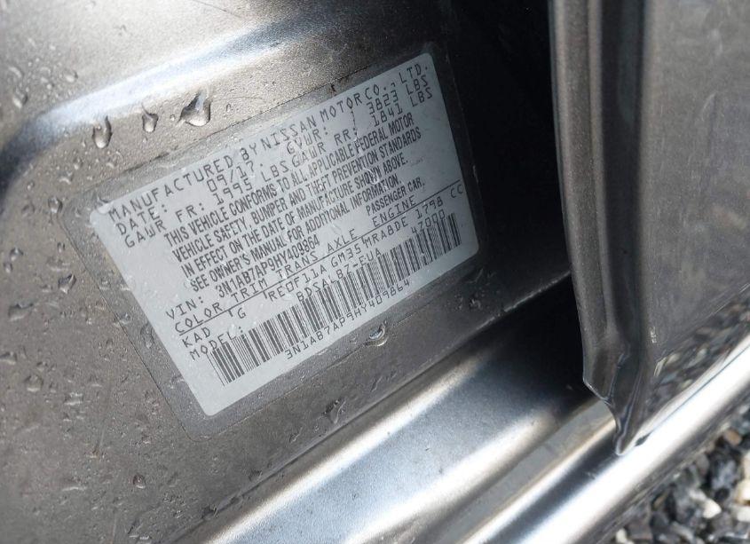 Photo 9 of 2017 Nissan Sentra S (VIN 3N1AB7AP9HY409864)