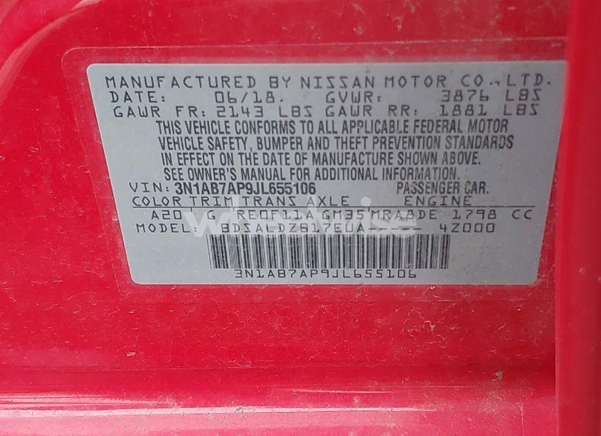 Photo 9 of 2018 Nissan Sentra SV (VIN 3N1AB7AP9JL655106)