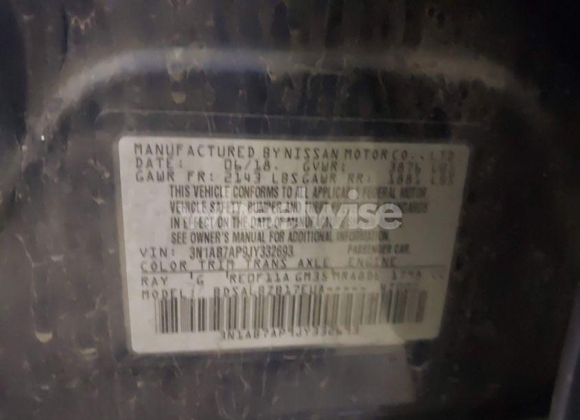 Photo 9 of 2018 Nissan Sentra S (VIN 3N1AB7AP9JY332693)