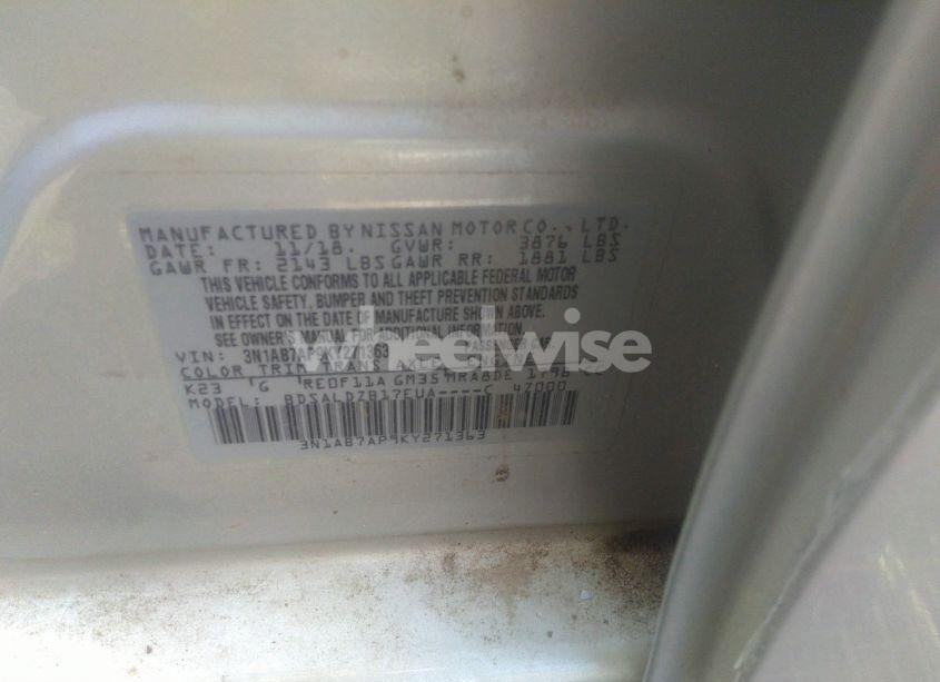 Photo 9 of 2019 Nissan Sentra SV (VIN 3N1AB7AP9KY271363)