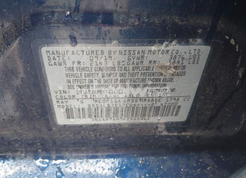 Photo 9 of 2019 Nissan Sentra S (VIN 3N1AB7AP9KY414361)