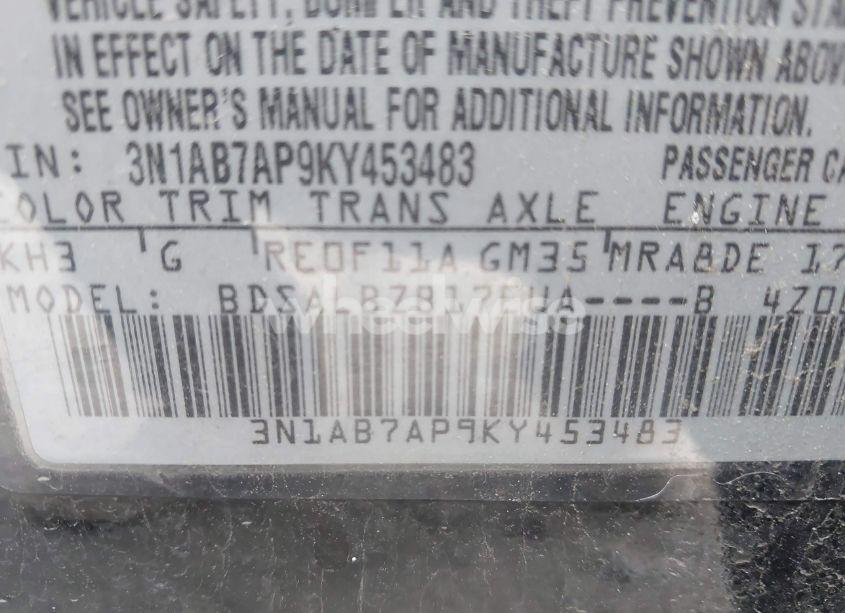 Photo 9 of 2019 Nissan Sentra S (VIN 3N1AB7AP9KY453483)