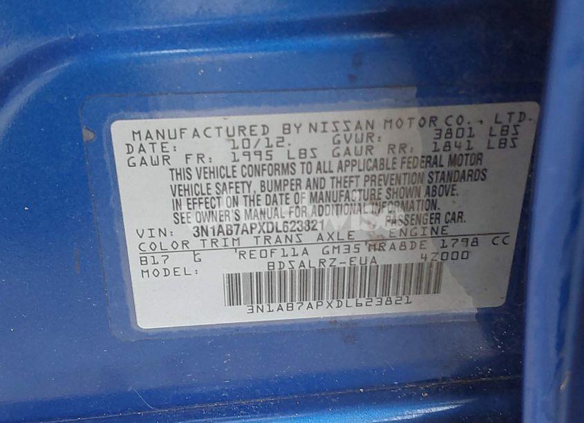 Photo 9 of 2013 Nissan Sentra SR (VIN 3N1AB7APXDL623821)