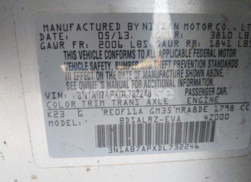 Photo 9 of 2013 Nissan Sentra SR (VIN 3N1AB7APXDL732246)