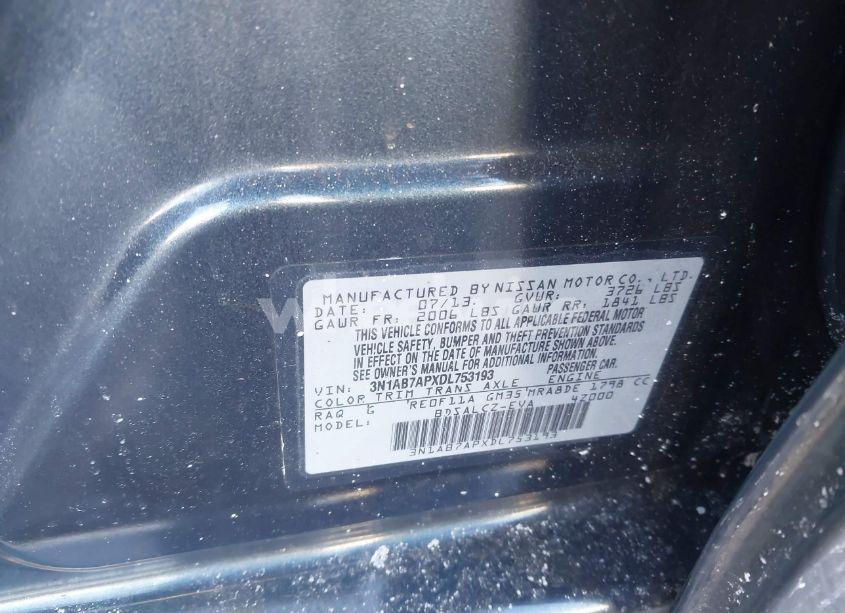 Photo 9 of 2013 Nissan Sentra S (VIN 3N1AB7APXDL753193)