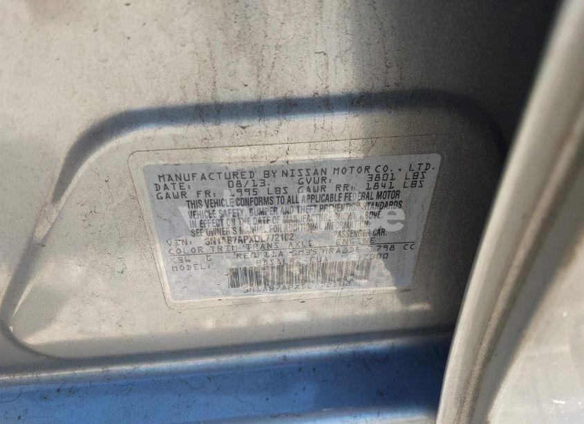 Photo 9 of 2013 Nissan Sentra SR (VIN 3N1AB7APXDL772102)