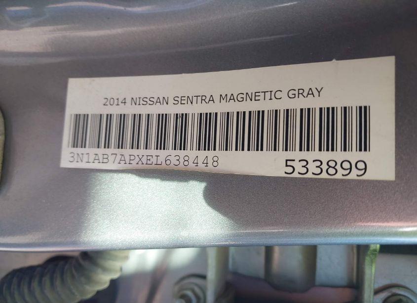 Photo 9 of 2014 Nissan Sentra SV (VIN 3N1AB7APXEL638448)